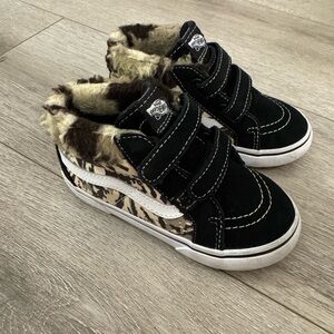 Vans Kids Black and Brown High-Top Sneakers